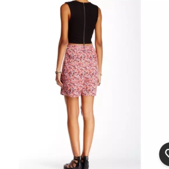 Free People Layla High Waist Tie Belt Flowy Boho Floral‎ Print Shorts M - Picture 13 of 14